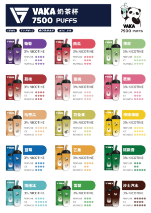 VAKA 7500口奶茶杯🪄新上市可充電🔋超級便宜!