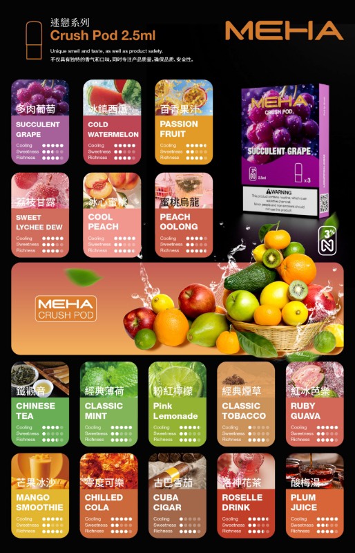 MEHA魅嗨五代❤️‍🔥3顆入/不通用一代🍬(買五盒送一盒魅嗨隨機口味)