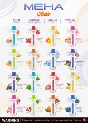 MEHA魅嗨拋棄式🪄8500口可充電🔋(買10隻送一隻魅嗨隨機口味)